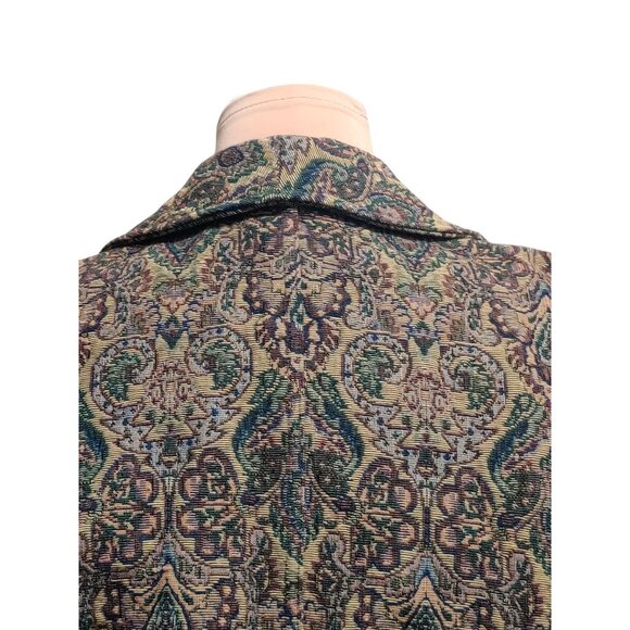 Flashback L Womens Jacket Cropped Paisley Tapestry Boho Cottagecore 90s Vintage - Picture 13 of 14